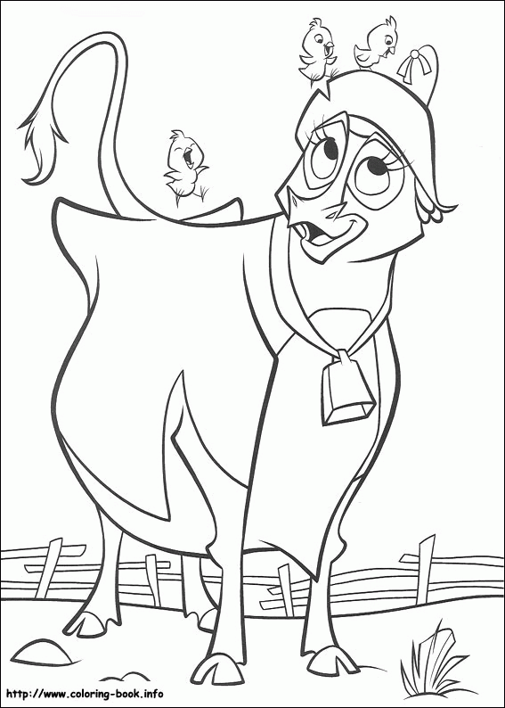 Kolorowanka Krowa - Uroczy Wiejski Krajobraz do Druku kolorowanka do druku